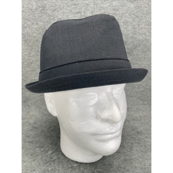 VTG Y2k Peter Grimm Men's Sz S/M Chaos Fedora Hat Black/Charcoal NEW True Charac - Picture 2 of 10